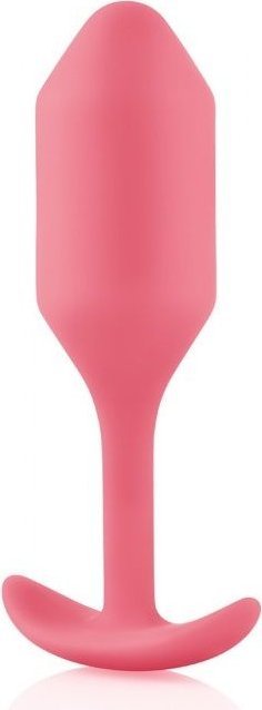Розовая пробка для ношения B-vibe Snug Plug 2 - 11,4 см.