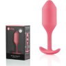 Розовая пробка для ношения B-vibe Snug Plug 2 - 11,4 см.