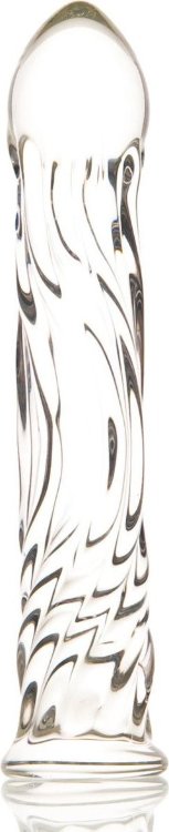 Стеклянный фаллоимитатор Волна - 17 см.