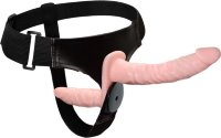 Женский страпон с вибрацией и вагинальной пробкой Ultra Passionate Harness - 18 см.
