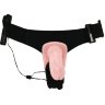 Женский страпон с вибрацией и вагинальной пробкой Ultra Passionate Harness - 18 см.
