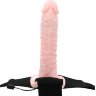 Женский страпон с вибрацией и вагинальной пробкой Ultra Passionate Harness - 18 см.