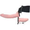 Женский страпон с вибрацией и вагинальной пробкой Ultra Passionate Harness - 18 см.