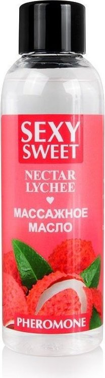 Массажное масло Sexy Sweet Nectar Lychee с феромонами и ароматом личи - 75 мл.