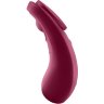 Бордовый бесшумный вибромассажер в трусики Sexy Secret