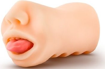 Телесный мастурбатор-ротик с язычком Oral Anne
