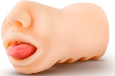 Телесный мастурбатор-ротик с язычком Oral Anne