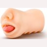 Телесный мастурбатор-ротик с язычком Oral Anne