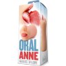 Телесный мастурбатор-ротик с язычком Oral Anne