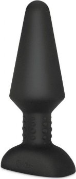 Большая чёрная вибропробка Rimming Plug XL - 16 см.