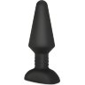 Большая чёрная вибропробка Rimming Plug XL - 16 см.