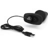 Большая чёрная вибропробка Rimming Plug XL - 16 см.