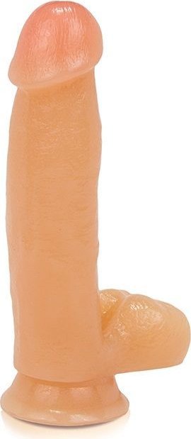 Телесный фаллоимитатор на присоске The Pool Boy - 17,7 см.
