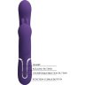 Фиолетовый вибратор для тройной стимуляции Cammy - 22,2 см.