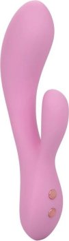 Розовый ультрагибкий вибратор-кролик Zoie - 17,75 см.
