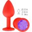 Красная анальная втулка с фиолетовым кристаллом - 7,3 см.  Цена 1 706 руб. - Красная анальная втулка с фиолетовым кристаллом - 7,3 см.