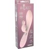 Нежно-розовый вибратор-кролик с независимыми моторчиками Indeep Theona - 21,5 см.