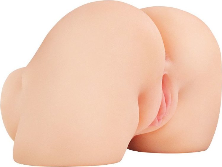 Телесный мастурбатор-полуторс с вибрацией Shake That Ass