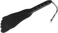 Чёрная хлопалка-ступня - 34,5 см.