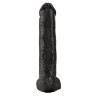 Чёрный фаллоимитатор-гигант 15 Cock with Balls - 40,6 см.