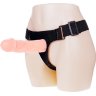 Телесный фаллоимитатор на трусиках Jessica Strap-On - 15,5 см.