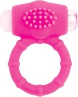 Розовое эрекционное виброкольцо A-toys