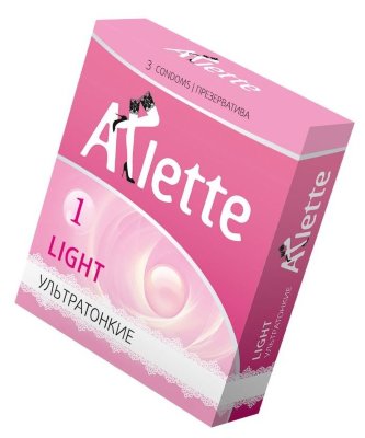 Ультратонкие презервативы Arlette Light - 3 шт.  Цена 372 руб. Длина: 18.5 см. Ультратонкие презервативы Arlette Light по достоинству оценят любители близости и естественных ощущений. Толщина их стенок составляет всего 0,05 мм и в полной мере передает весь спектр впечатлений. Arlette Light не сжимают пенис и не стесняют движения. Высокое качество латекса строго контролируется и гарантирует надежную защиту обоим партнерам. Приятный аромат тутти-фрутти задает игривое настроение и не раздражает химическими запахами. В упаковке - 3 шт. Толщина стенки - 0,04 мм. Ширина - 52 мм. Страна: Китай. Материал: латекс. Объем: 3 шт.
