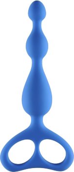Синяя анальная цепочка Ultimate Beads - 17 см.