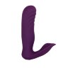Фиолетовый ударный вибромассажер с клиторальным стимулятором