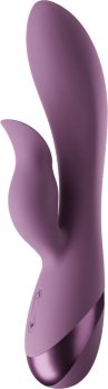 Фиолетовый перезаряжаемый вибратор Ida - 19,6 см.
