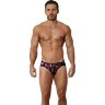 Черные принтованные трусы-джоки Natura Jockstrap