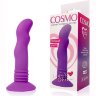Фиолетовый вибромассажер Cosmo на присоске - 12 см.