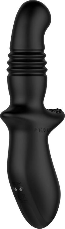 Черный вибромассажер простаты Nexus Thrust с возвратно-поступательными движениями