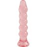 Анальная елочка из розового геля Crystal Jellies Anal Plug Bumps - 15,2 см.