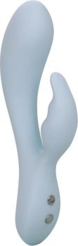 Голубой ультрагибкий вибратор-кролик Kali - 17,75 см.