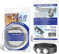 Кольцо на пенис из искусственной кожи на клепках SNAP COCK RING