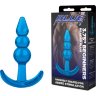 Голубой анальный плаг Beginners Beaded Plug - 9,5 см.