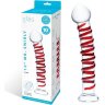 Прозрачный стимулятор с красной спиралью 10 Mr. Swirly Dildo - 25,4 см.