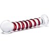 Прозрачный стимулятор с красной спиралью 10 Mr. Swirly Dildo - 25,4 см.