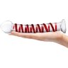 Прозрачный стимулятор с красной спиралью 10 Mr. Swirly Dildo - 25,4 см.
