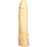 Реалистичный пустотелый фаллоимитатор с шипами у основания - 17 см.