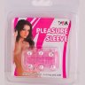 Розовая насадка c шариками Pleasure Sleeve