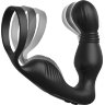Черный вибростимулятор простаты с эрекционным кольцом Ass-Gasm Pro P-Spot Milker