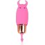 Розовый силиконовый вибромассажер с рожками - 6,4 см.  Цена 1 140 руб. - Розовый силиконовый вибромассажер с рожками - 6,4 см.