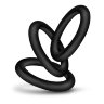 Набор из 3 черных эрекционных колец Black Small Penis Rings