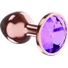 Пробка цвета розового золота с фиолетовым кристаллом Diamond Amethyst Shine L - 8,3 см.