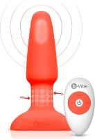 Оранжевая анальная пробка с эффектом римминга Rimming Plug - 15 см.