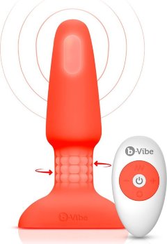Оранжевая анальная пробка с эффектом римминга Rimming Plug - 15 см.