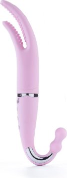 Розовый многофункциональный вибратор THE VICTORIA - 28 см.