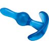 Голубой анальный стимулятор Tear Drop Butt Plug - 8,9 см.